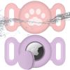 4 Pack Waterproof Airtag Dog Collar Holder, Protective Anti-Lost Airtag Case for GPS Dog Tracker, Silicone Airtag Cat Collar Dog Airtag Holder for Pets view 3