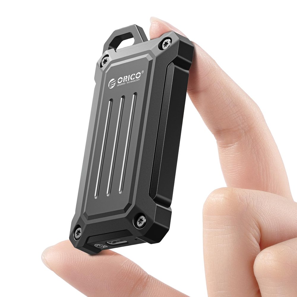 ORICO 512 GB Portable SSD Up to 2000 MB/s USB 3.2 Gen 2 x 2 External Solid State Drive, Zinc Alloy Design, Water and Dust Resistance for Outdoors Professionals, Photography, PSSD - MINI20
