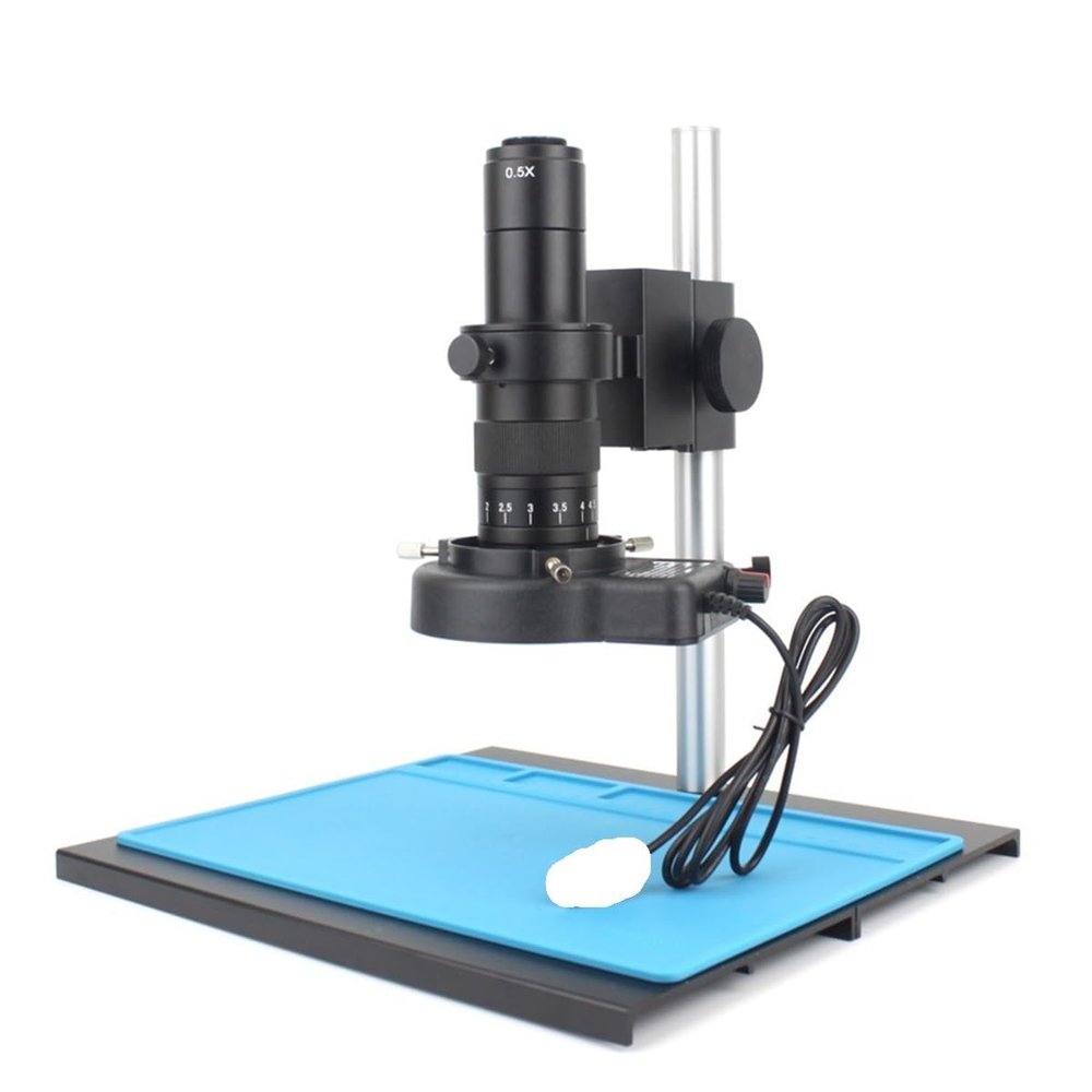 JOEBO Microscope Kit 2K 60FPS 48MP USB Electronic Digital Video Microscope Camera 180/130X Zoom C Mount Lens 56 LED Repair Tools Microscope Lens Adapters (Color : D 180X No Camera)