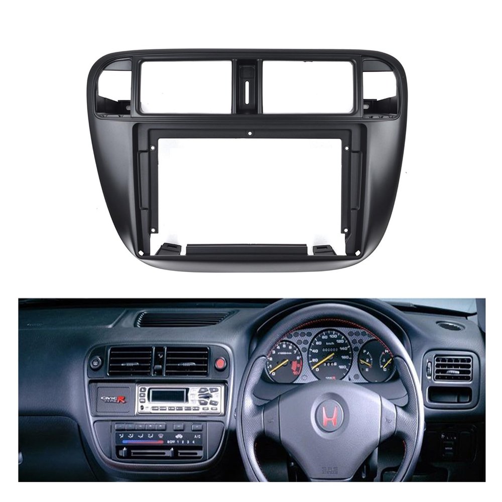 Fits for Honda Civic (EJ/EK/EM) 1995-2001 Right Hand Drive Car Radio Stereo Fascia Frame Panel Trim 9 inch Double DIN Dash Installation Mounting Kit