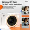 Andoer 4K Digital Camera Digital Video Camera 48MP Photo 2.8 Inch Screen 16X Digital Zoom AF Auto Focus Anti-Shake Motion Detection Built-in Flash Battery Beauty Filters Birthday Festival Gift, Pink view 2