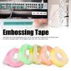 5Pcs Embossing Label Tape, Self Adhesive 3D Embossing Label Maker Tape Plastic Embossing Labels Replacement for 12813 12814 1610 1540 1535 1575 Label Printers view 2