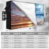 Lsrtoss Outdoor TV Cover 30-32 Inch Weatherproof, Spring Floral Outdoor TV Enclosure with Zipper & Roll Up Front Flap, Coastal Blue Oil Painting Botanical Daisy Waterproof TV Covers for Outside view 2