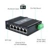 90~250V AC Input Industrial 6 Ports Gigabit Ethernet Switch 5 Port RJ45 10/100/1000Mbps Din Rail Mount Network Switch with SFP Slot Copper to Fiber Switch view 2