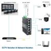 90~250V AC Input Industrial 6 Ports Gigabit Ethernet Switch 5 Port RJ45 10/100/1000Mbps Din Rail Mount Network Switch with SFP Slot Copper to Fiber Switch view 3