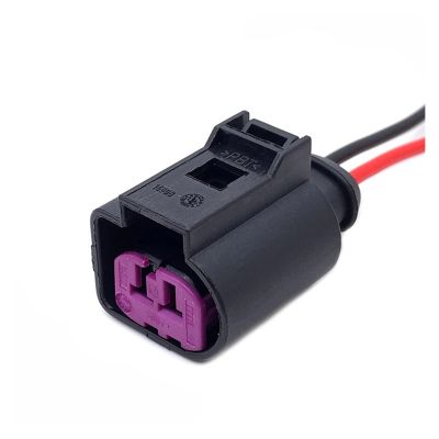 ARETV 2-pin car engine speaker housing sensor plug wiring harness compatible with car waterproof connector 1J0973772(Size:5 Pcs), 2Pin Female