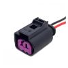 ARETV 2-pin car engine speaker housing sensor plug wiring harness compatible with car waterproof connector 1J0973772(Size:5 Pcs), 2Pin Female view 1