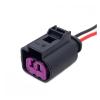 ARETV 2-pin car engine speaker housing sensor plug wiring harness compatible with car waterproof connector 1J0973772(Size:5 Pcs), 2Pin Female view 2