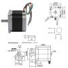 ESXSWYDR 34 Stepping Motor 450A D=12.7mm 14mm 2-Phase 4.5Nm 4.0A Drive 4-Lead Cable, Milling Machine Woodworking Engraving (Size : Milling Shaft 14mm) view 2