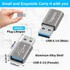 Togconn USB 3.0 Adapter, USB A Male to Female Connector Converter Extender, Support Charge & Data Sync for PC, Laptop, Mouse, Keyboard, USB A Charger view 2