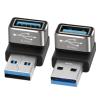 90 Degree USB 3.0 Adapter 2 Pack, (Up and Down) Right Angle USB Type-A Male to Female USB L Shape On The Go (OTG) Connector Extender Support Charge & Data Sync (5Gbps) for PC, Laptop, Mouse, Keyboard view 1