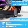 90 Degree USB 3.0 Adapter 2 Pack, (Up and Down) Right Angle USB Type-A Male to Female USB L Shape On The Go (OTG) Connector Extender Support Charge & Data Sync (5Gbps) for PC, Laptop, Mouse, Keyboard view 3