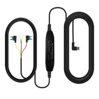 Aprilboy Type-C Hardwire Kit for 2 Channel Dash Cams with Fuse Taps and Installation Tools, 12V-30V to DC 5V 2.5A Car Dash Step-Down Cable-11ft
