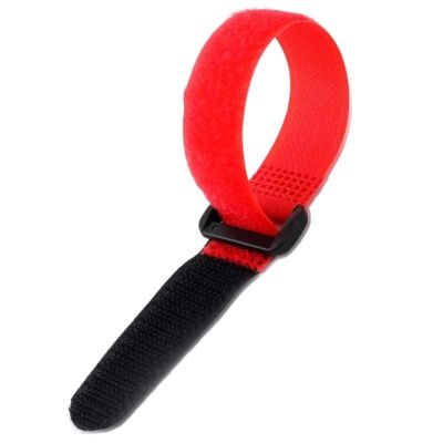 LuckQi 10Pcs Hook And Loop Reusable Fastening Nylon Cable Securing Straps Functional Ties Length 20cm, 50cm Optional (Size : 20cm red 10 pcs)