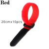 LuckQi 10Pcs Hook And Loop Reusable Fastening Nylon Cable Securing Straps Functional Ties Length 20cm, 50cm Optional (Size : 20cm red 10 pcs) view 2