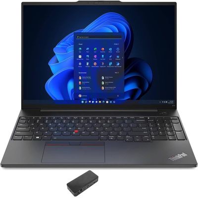 Lenovo ThinkPad E16 GEN 1 Home & Business Laptop (AMD Ryzen 7 7730U 8-Core, 16GB RAM, 2x1TB PCIe SSD (2TB), AMD Radeon, 16.0" 60 Hz Wide UXGA (1920x1200), WiFi, Win 10 Pro) with USB-C Dock