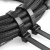 LuckQi Self-locking Plastic Nylon Tie Black 5x300mm Cable Tie Fastening Rings 8 * 500mm Cable Tie Zip Wraps Strap Nylon Cable Tie (Size : 8x500mm) view 3
