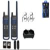 Motorola Solutions, Talkabout T802, Portable FRS Two Way Radio 2 Pack Walkie Talkies Blue/Black 22 Channels 1 Dual Charging Tray 2 PTT Earpieces