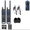 Motorola Solutions, Talkabout T802, Portable FRS Two Way Radio 2 Pack Walkie Talkies Blue/Black 22 Channels 1 Dual Charging Tray 2 Remote Speaker Mics view 1