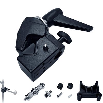 Jorixxy Super Clamp for Round Pipe Flat Surface,for Photography Studio Camera And Video Lighting Mounting,Multi-Function Studio Clip Mount (1 x Super Clamp)