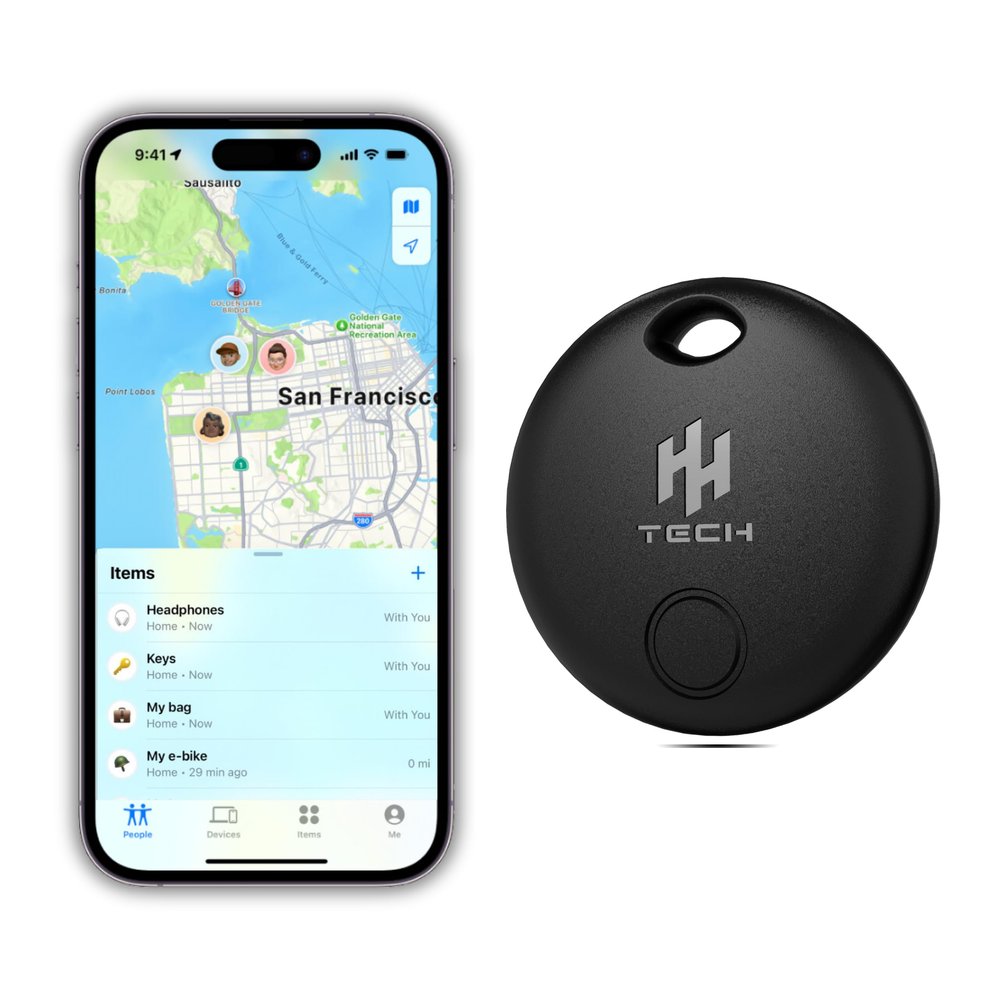 HH-Tech Smart Tag for Apple iOS Devices, Key Tracker, Item Finder, Luggage Tag, Mini Tracker, Easily Track Your Wallet, Bag, Suitcase, and More with The Apple iPhone Find My App