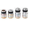 ZTBH Microscope Accessories Kit 185 Achromatic Pure Copper Objective Lens 4X 10X 20X 40X 60X 100X RMS 20.2mm for Biological Microscope Conjugate Distance 185 mm Microscope Slides(Color:4X10X40X100X) view 1