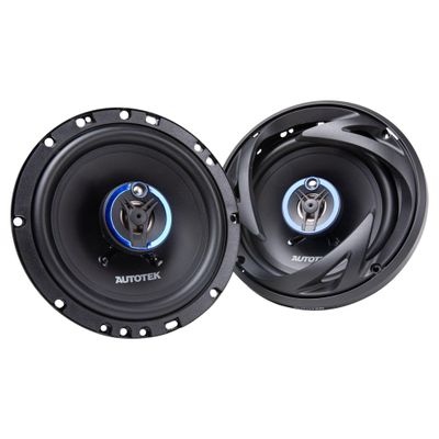 Autotek Street Machine 6.5 Inch 3-Way Car Audio Coaxial Speakers with Neo Mylar Soft Dome Tweeters for Crystal Clear Sound and Poly Cones, Pair