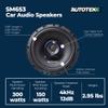 Autotek Street Machine 6.5 Inch 3-Way Car Audio Coaxial Speakers with Neo Mylar Soft Dome Tweeters for Crystal Clear Sound and Poly Cones, Pair view 4