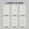 AEONS 4-Port Keystone Jack Wall Plate Smooth Face 10-Pack, Low Profile Ethernet Wall Plate Single Gang Wall Plates for Keystone Jack, White view 4