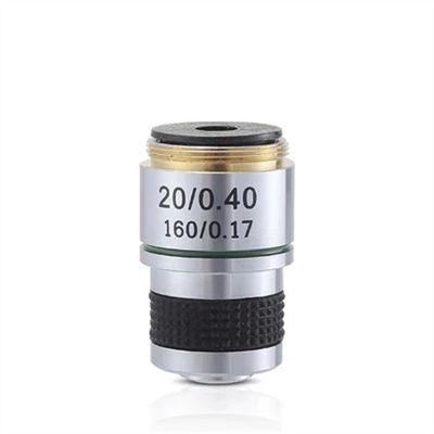 ZTBH Microscope Accessories Kit 185 Achromatic Pure Copper Objective Lens 4X 10X 20X 40X 60X 100X RMS 20.2mm for Biological Microscope Conjugate Distance 185 mm Microscope Slides(Color:20X)