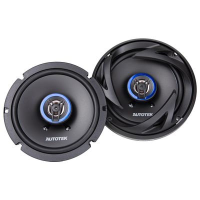 Autotek Street Machine 6.5" 2-Way Shallow Car Audio Coaxial Speakers with Neo Mylar Soft Dome Tweeters for Crystal Clear Sound & Poly Cones, Pair