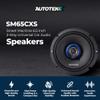 Autotek Street Machine 6.5" 2-Way Shallow Car Audio Coaxial Speakers with Neo Mylar Soft Dome Tweeters for Crystal Clear Sound & Poly Cones, Pair view 2