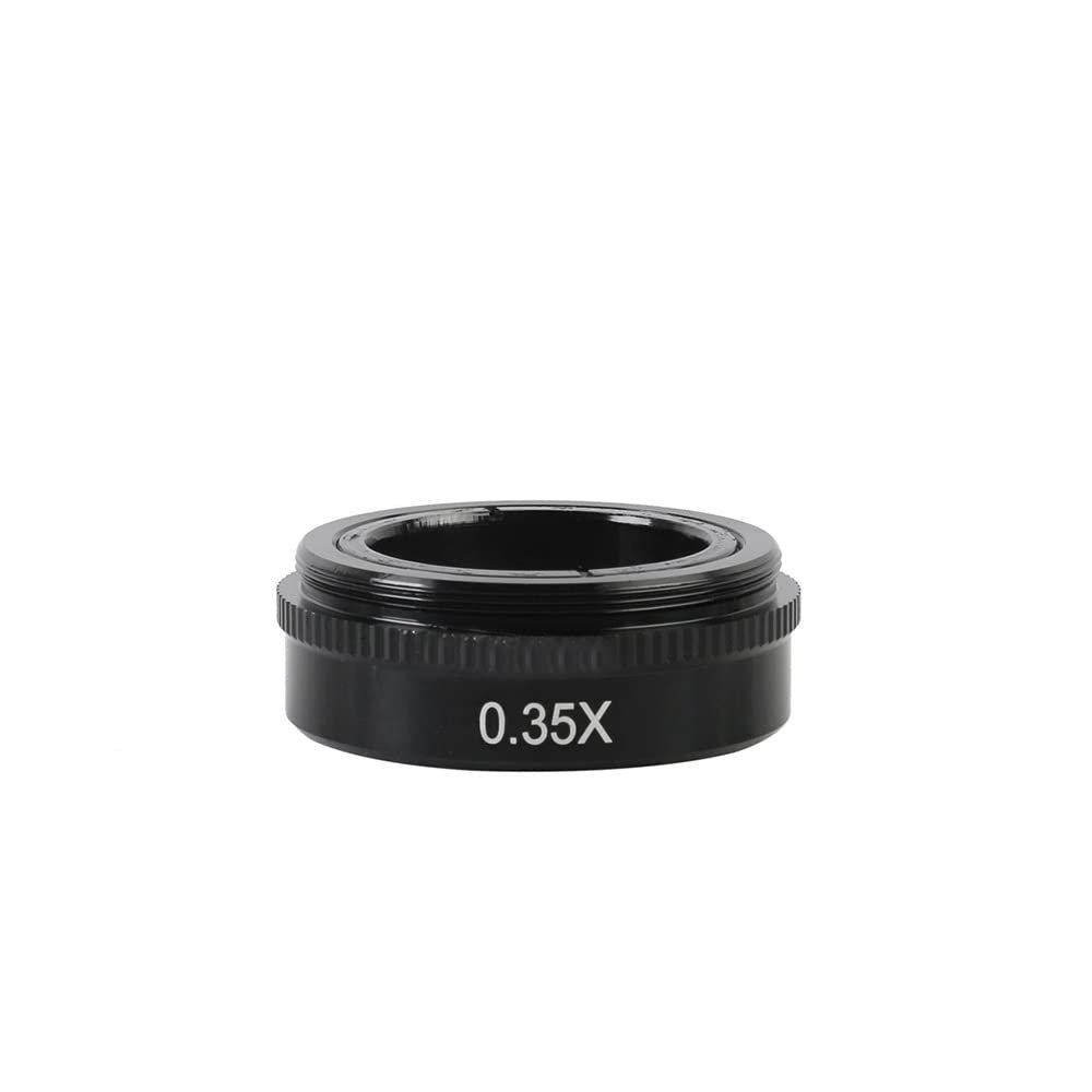 Joebo Microscope Kit 0.3X 0.35X 0.5X 1X 2.0X 0.75X Industry Video Microscope Camera Objective Lens for 10A C-Mount Lens Barlow Auxiliary Glass Lens Microscope Lens Adapters(Color:0.35X)