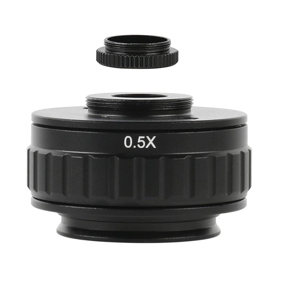 JOEBO Microscope Kit 1X 0.35X 0.5X C Mount Lens Adapter Adjustable Camera Installation C Mount Adapter Stereo Microscope Microscope Lens Adapters(Color:0.5X)