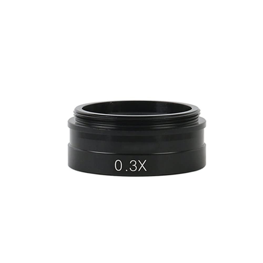 Joebo Microscope Kit 0.3X 0.35X 0.5X 1X 2.0X 0.75X Industry Video Microscope Camera Objective Lens for 10A C-Mount Lens Barlow Auxiliary Glass Lens Microscope Lens Adapters(Color:0.3X)