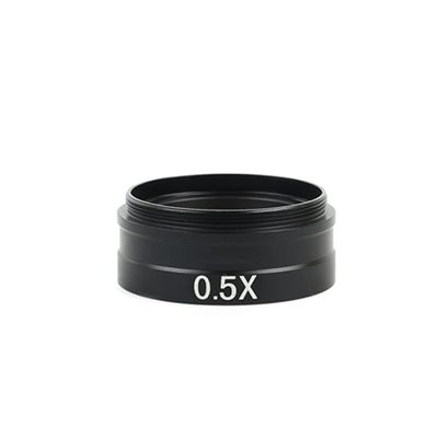 JOEBO Microscope Kit 0.3X 0.35X 0.5X 1X 2.0X 0.75X Industry Video Microscope Camera Objective Lens for 10A C-Mount Lens Barlow Auxiliary Glass Lens Microscope Lens Adapters(Color:0.5X)
