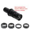 JOEBO Microscope Kit 0.3X 0.35X 0.5X 1X 2.0X 0.75X Industry Video Microscope Camera Objective Lens for 10A C-Mount Lens Barlow Auxiliary Glass Lens Microscope Lens Adapters(Color:0.5X) view 2