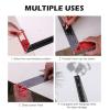 Stainless Steel Squares, 2024 New Multi-Angle Measuring Ruler, 12 Inch Escuadras De Carpintero, 45/90 Degree Multifunctional Gauge Right Angle Ruler for Precise Measuring, Drawing (Red) view 2