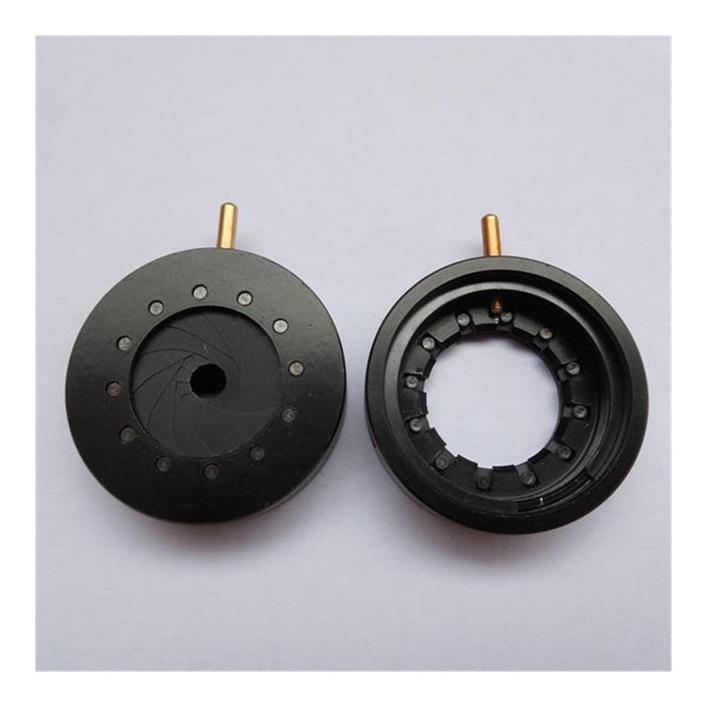 Joebo Microscope Kit 0.5-15mm Adjustable Optical Mechanical Iris Aperture Diaphragm Condenser Camera Modules Medium Diameter Iris Microscope Lens Adapters