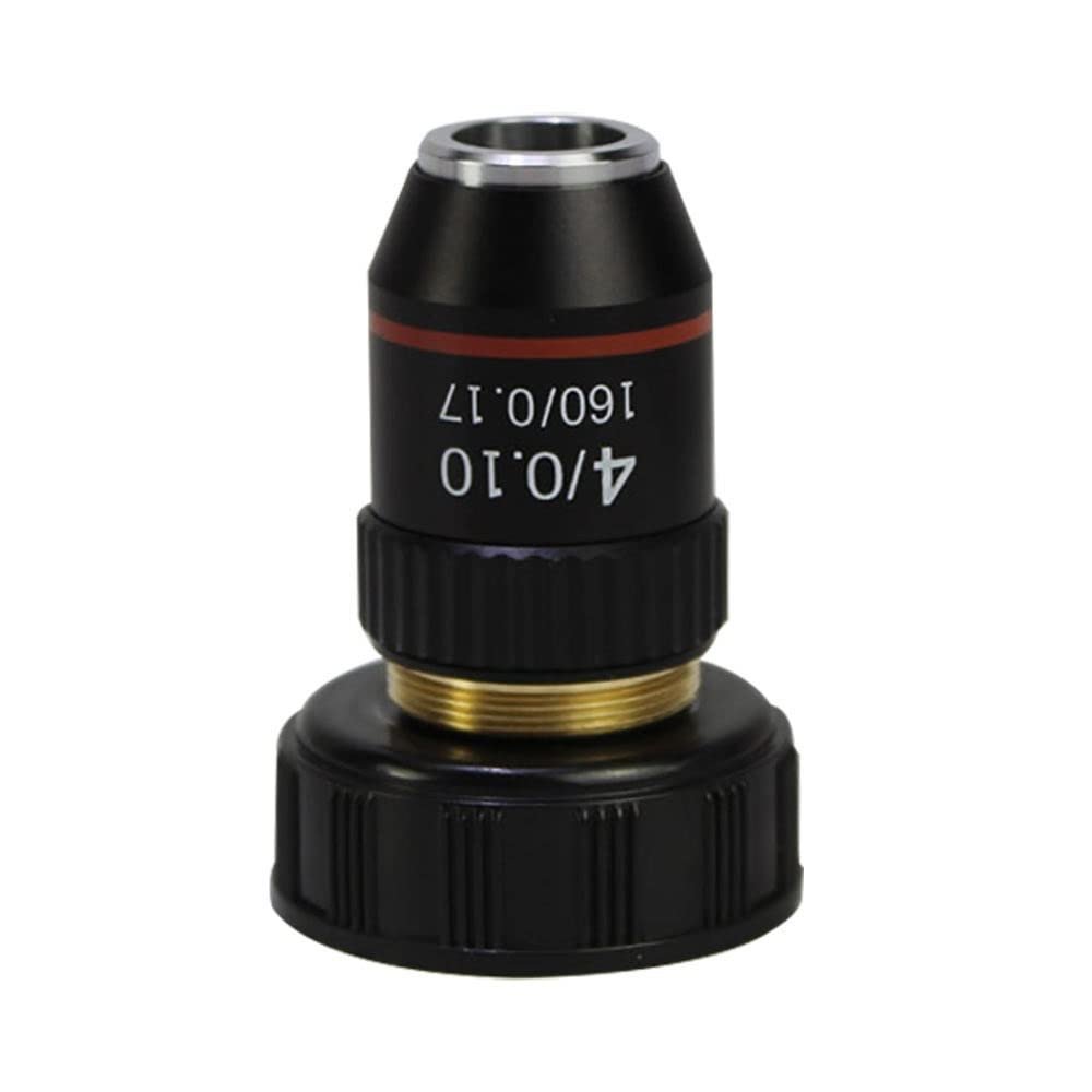 JOEBO Microscope Kit 4X 195 Microscope Objective Lens|DIN Standard 160/.17 | 20.2MM Interface | Lab Objective Lens for Compound Microscope Microscope Lens Adapters