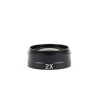 JOEBO Microscope Kit 0.3X 0.35X 0.5X 1X 2.0X 0.75X Industry Video Microscope Camera Objective Lens for 10A C-Mount Lens Barlow Auxiliary Glass Lens Microscope Lens Adapters(Color:2.0X)