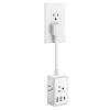 NTONPOWER Short Extension Cord 6 inch,Flat Outlet Extender with 3 AC Outlets 3 USB (1 USB-C) Mini Extension Cord Flat Wall Plug for Home Office view 1