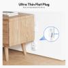 NTONPOWER Short Extension Cord 6 inch,Flat Outlet Extender with 3 AC Outlets 3 USB (1 USB-C) Mini Extension Cord Flat Wall Plug for Home Office view 4