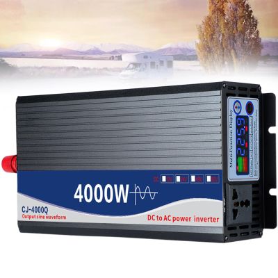 4000W Pure Sine Wave Inverter 8 Protections Power Inverter DC 12V/24V/48V to AC 110V/220V AC Outlets for Hurricanes, Power Outages,DC48VtoAC220V