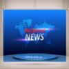 Loccor 20x10ft Fabric News Broadcast Backdrop Breaking News Report 3D Virtual News Studio Photography Background for Newscaster Record News Report Conference Photo Studio Props view 2