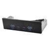 GZSHUNLI USB3.2 Type-C Optical Drive Panel Black Optical Drive Panel 2X USB GEN2+2X Type-C 3.5-Inch 5.25-Inch HUB 19PIN to C-Port Front Back Plug, 500348691 view 1