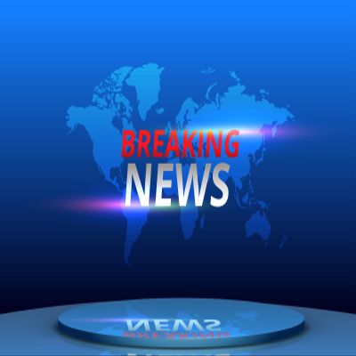 Loccor 5x3ft Fabric News Broadcast Backdrop Breaking News Report 3D Virtual News Studio Photography Background for Newscaster Record News Report Conference Photo Studio Props