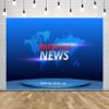 Loccor 5x3ft Fabric News Broadcast Backdrop Breaking News Report 3D Virtual News Studio Photography Background for Newscaster Record News Report Conference Photo Studio Props view 3