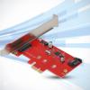 Glomora Desktop PCI - E to M.2 SSD Expansion Card SATA3.0 Solid State Drive Riser Card Adapter for System Improvement Red, Glomora05yuecatno view 3