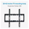 WPTGODGB 26-63 inches 35kg Plasma OLED TV Wall Mount Bracket with Level, LED LCD TV Screen Thickened Steel Plate Bracket, Black view 2